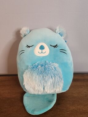 Squishmallows Kellytoy Bara The Beaver Sky Blue 8in